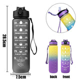 900ml Water Bottle : Motivational Sport Water Bottle (Leakproof)