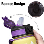 900ml Water Bottle : Motivational Sport Water Bottle (Leakproof)