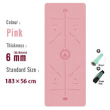 TPE Yoga Mat Single color-pink