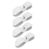 Pack of 4 Adhesive Type Electrical Wire Winder and Cord Organizer White