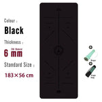 TPE Yoga Mat Single color-Black