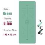 TPE Yoga Mat Single color-green