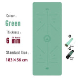 TPE Yoga Mat Single color-green