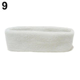 Fitness Elastic Sports Headband white